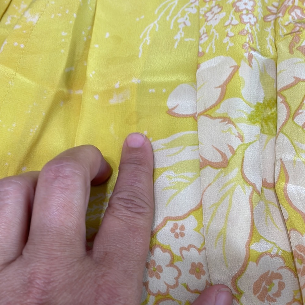 Tracy Reese floral silk skirt with bubble hem size 8 - Picture 9 of 10